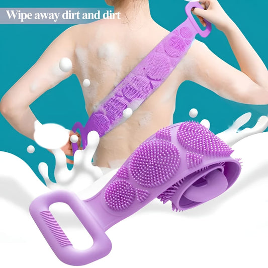 2-in-1 Silicone Bath Brush & Back Scrubber Combo Deal