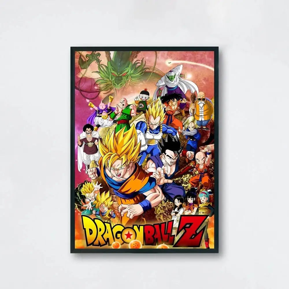 Dragon Ball Anime Canvas Poster – Goku & Vegeta Wall Art
