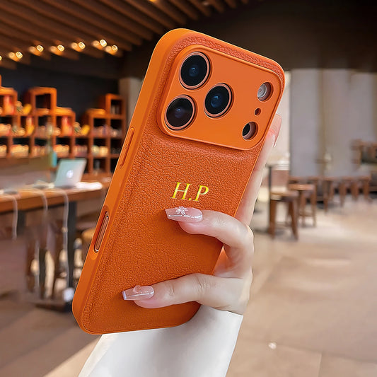 The Monogram Series: Custom Gold Foil Leather Case