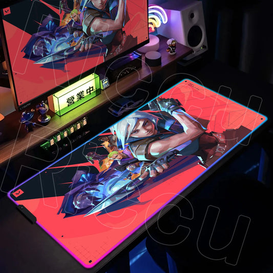 The Lumina Series: Premium RGB Valorant Gaming Desk Mat