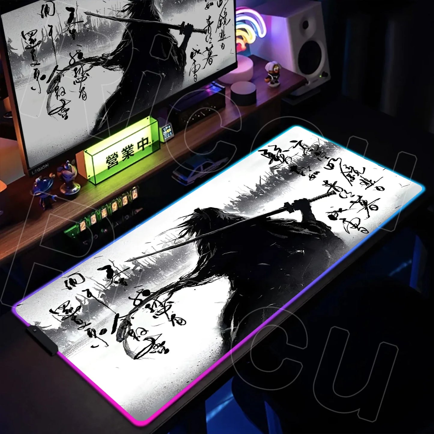 RGB LED Gaming Desk Mat – Large Mouse Pad with Anti-Slip Base