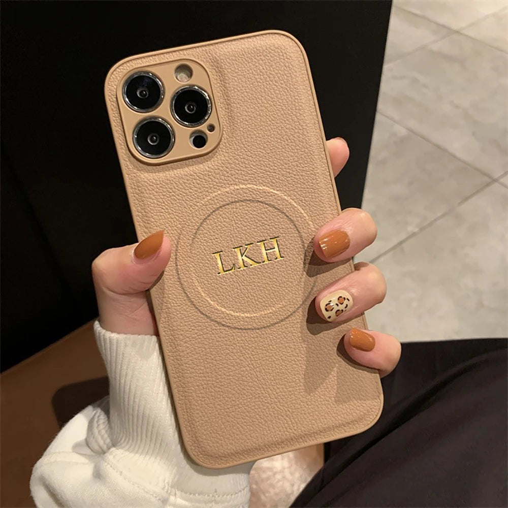 The Monogram Series: Magnetic Custom Leather Case