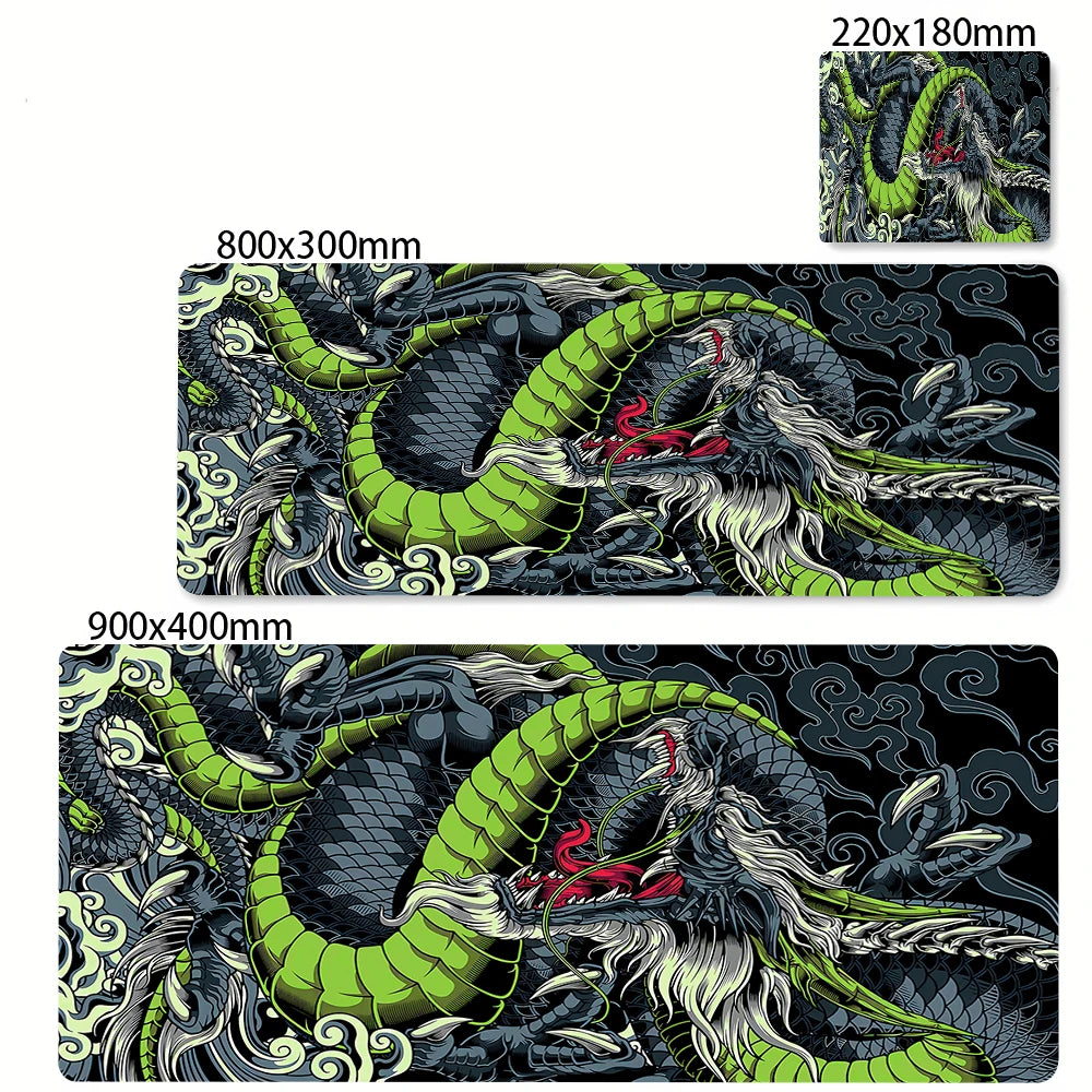 XL Gaming Mouse Pad – Black & White Dragon