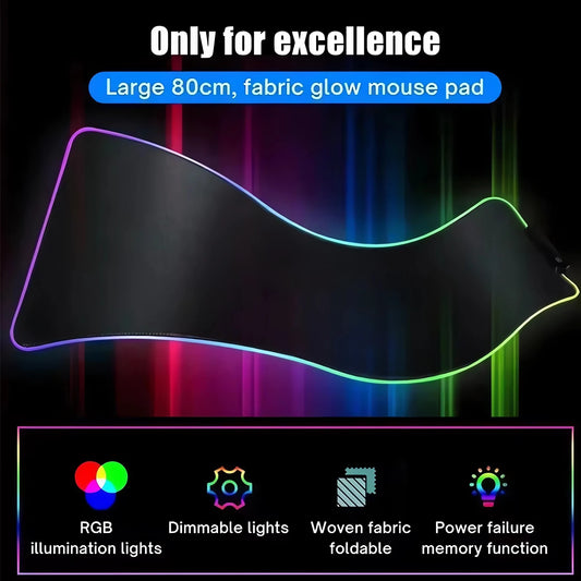 Sea Edition: RGB Extended Gaming Desk Mat with Custom LED Lighting
