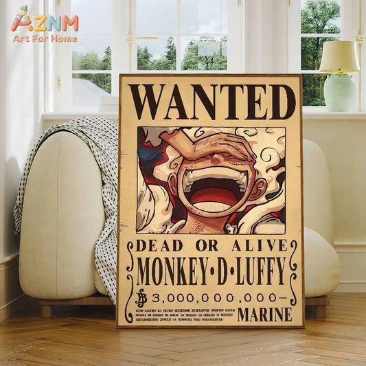 The Grand Line Collection: High-Definition One Piece Wanted Canvas Art