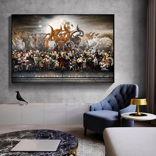 Naruto & Dragon Ball Anime Poster – HD Canvas Wall Art