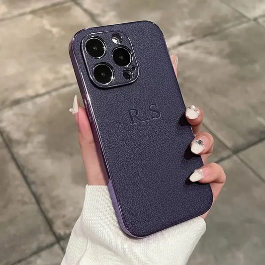 The Monogram Series: Custom Leather Plated Case