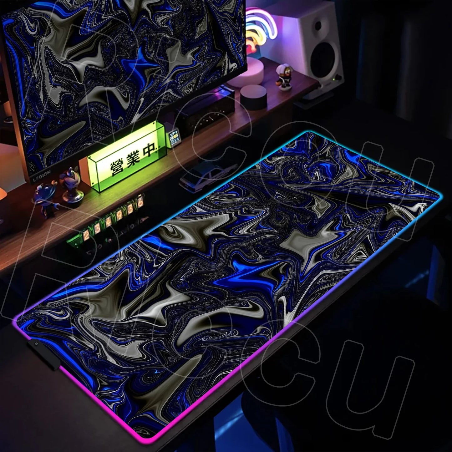 Puzzle Edition: XXL RGB Extended Gaming Desk Mat with Custom LED Lighting