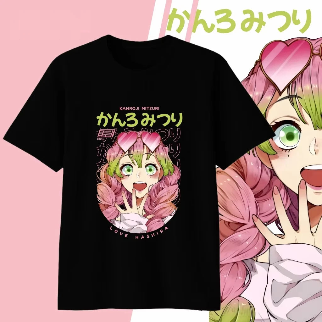 Demon Slayer Mitsuri Cosplay Tee – Premium Cotton Anime T-Shirt