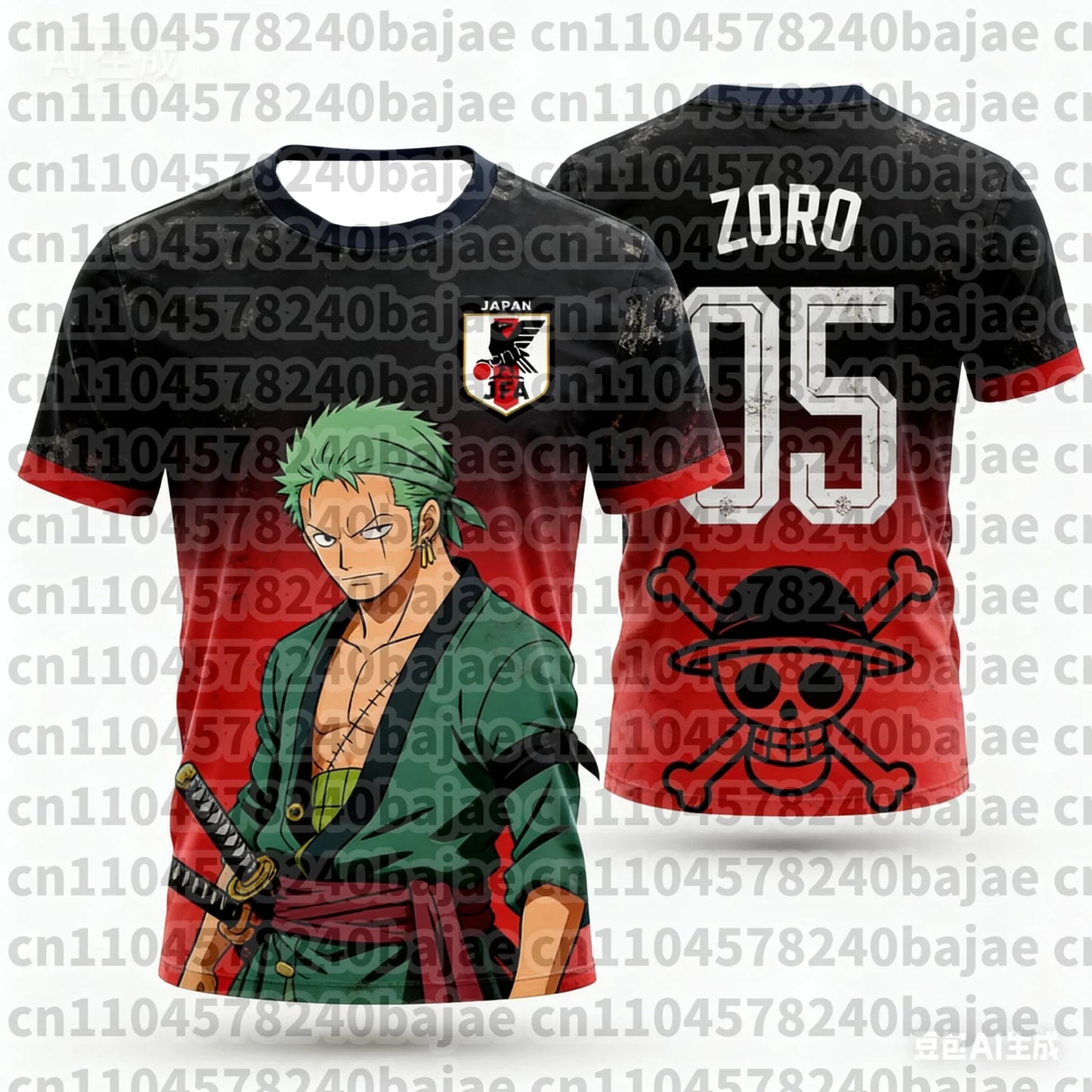 One Piece Luffy Anime Football Jersey