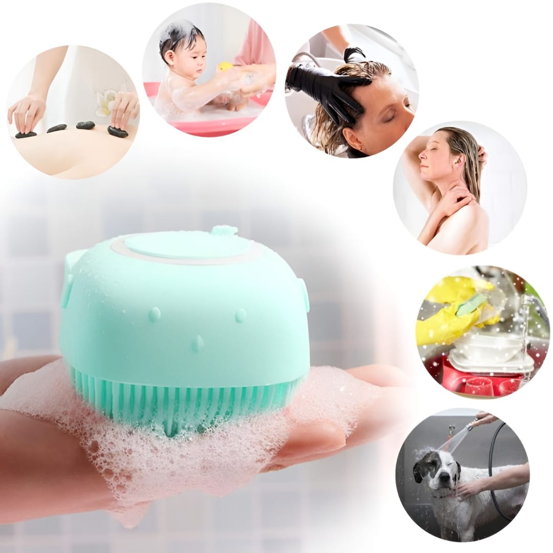 2-in-1 Silicone Bath Brush & Back Scrubber Combo Deal