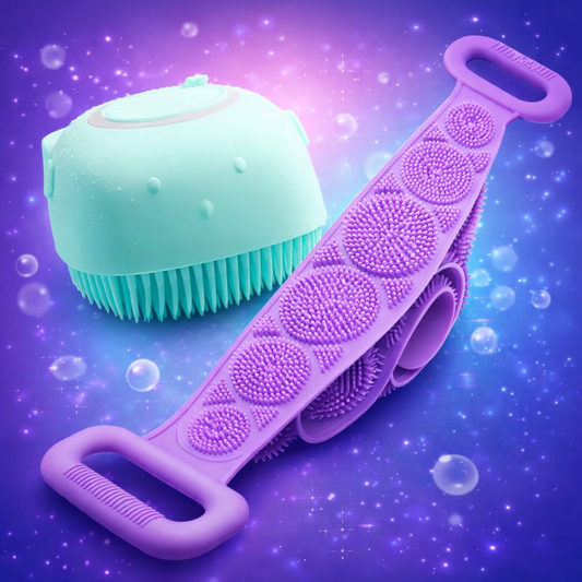 2-in-1 Silicone Bath Brush & Back Scrubber Combo Deal