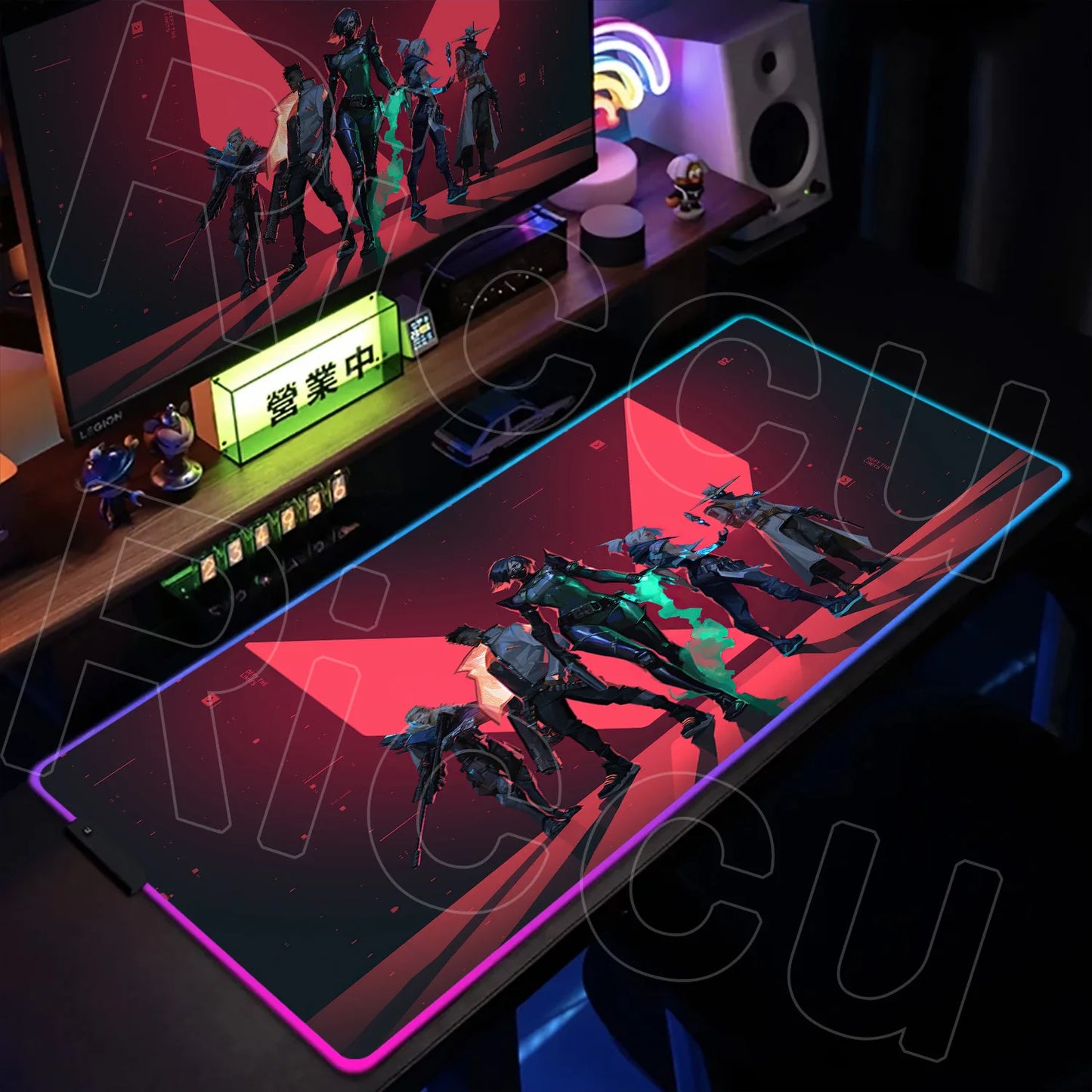 The Lumina Series: Premium RGB Valorant Gaming Desk Mat