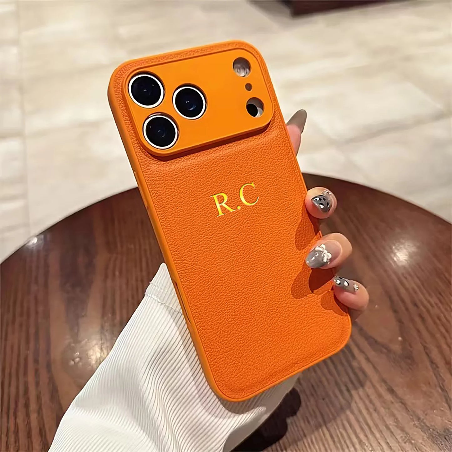 The Monogram Series: Custom Gold Foil Leather Case