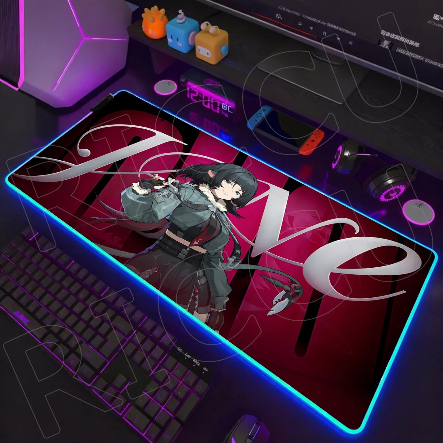 ZZZ RGB LED Gaming Mouse Pad