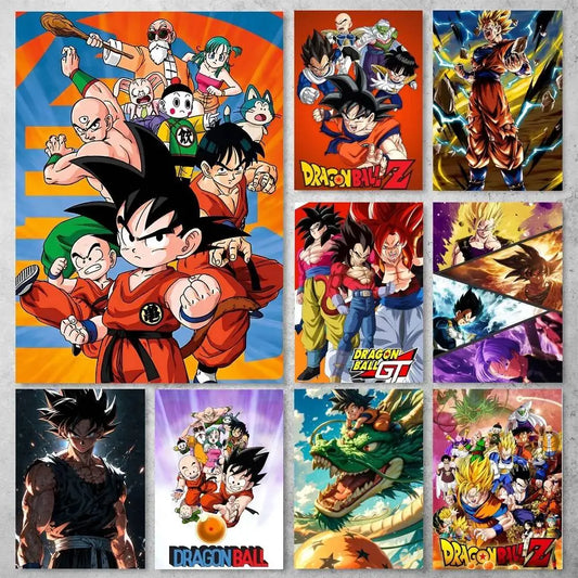 Dragon Ball Anime Canvas Poster – Goku & Vegeta Wall Art
