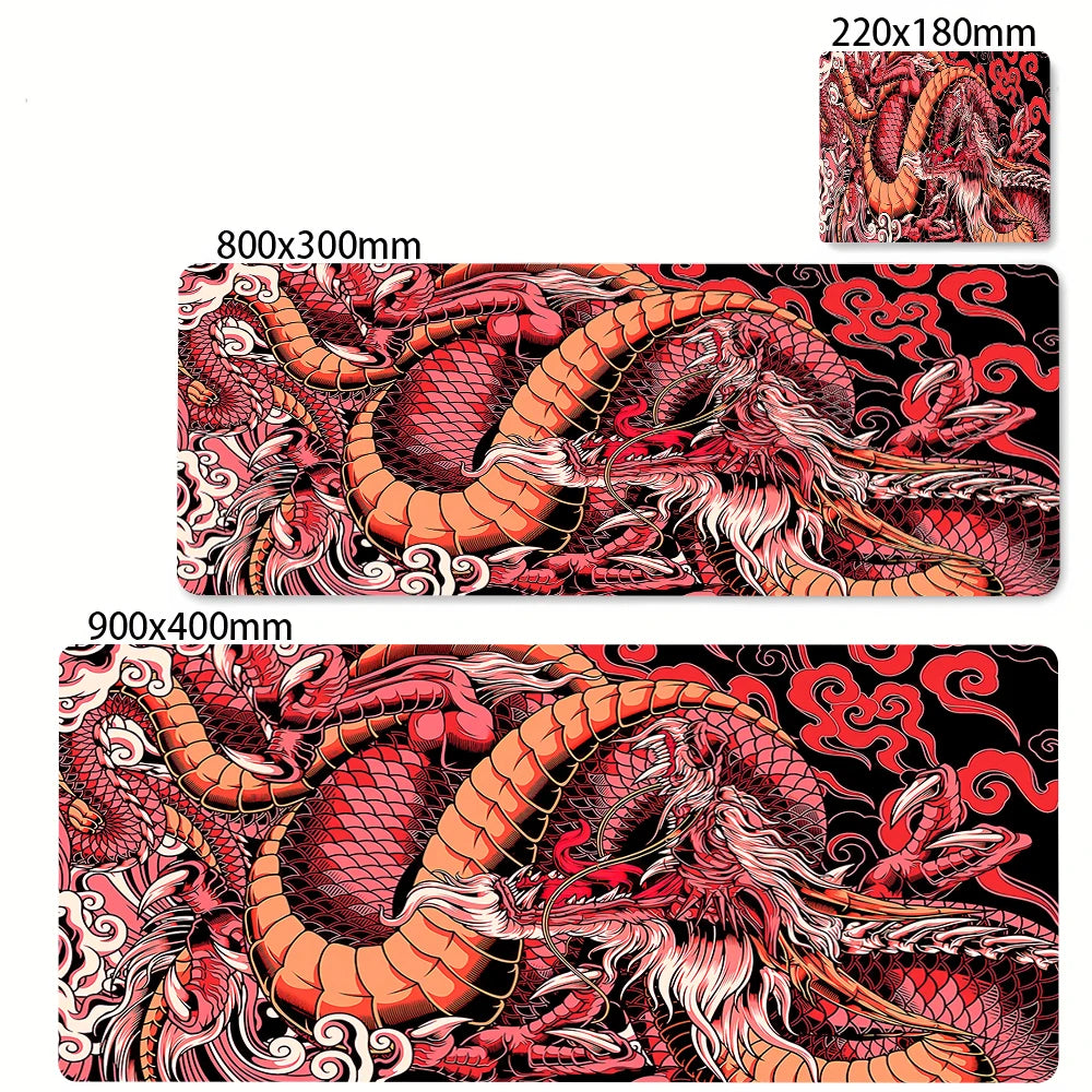 XL Gaming Mouse Pad – Black & White Dragon