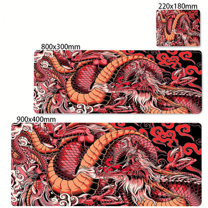 XL Gaming Mouse Pad – Black & White Dragon