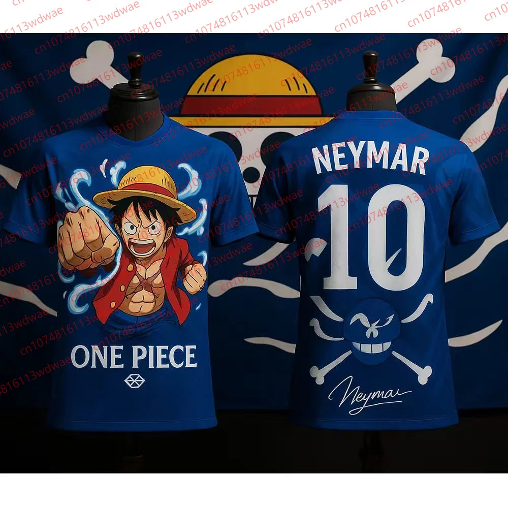 One Piece Anime Costume T-Shirt | Luffy Football Jersey