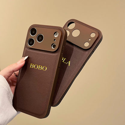 The Signature Series: Gold Foil Stamped Leather Case