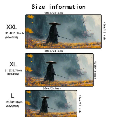 Samurai Warrior XXL Gaming Mouse Pad – Non-Slip Desk Mat