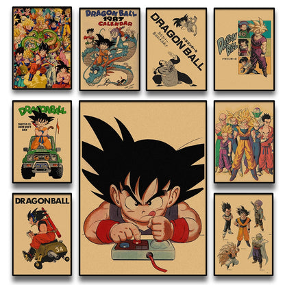 Dragon Ball Anime Canvas Poster – Goku, Vegeta & More