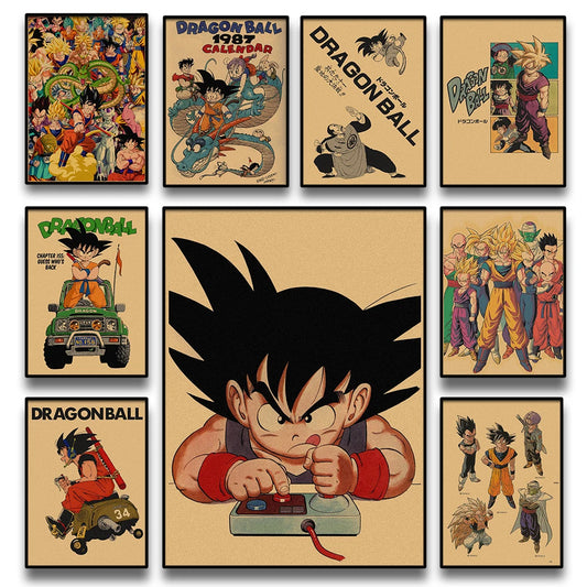 Dragon Ball Anime Canvas Poster – Goku, Vegeta & More