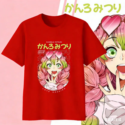 Demon Slayer Mitsuri Cosplay Tee – Premium Cotton Anime T-Shirt