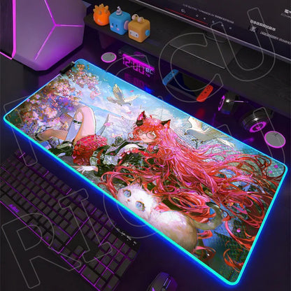 NTE Edition: RGB Extended Gaming Desk Mat with Custom LED Lighting