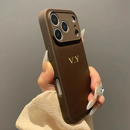 The Monogram Series: Custom Gold Foil Leather Case