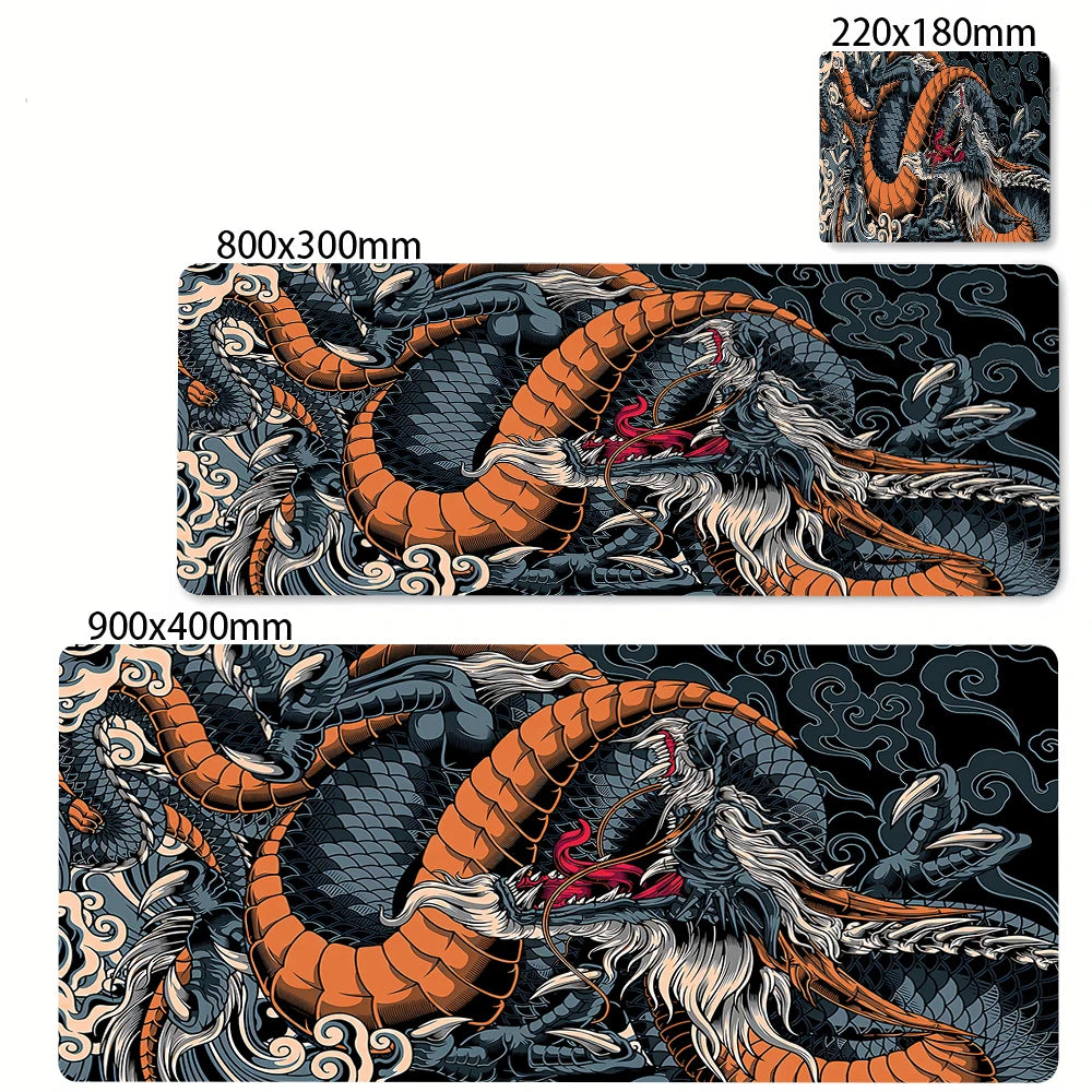 XL Gaming Mouse Pad – Black & White Dragon