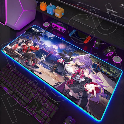 NTE Edition: RGB Extended Gaming Desk Mat with Custom LED Lighting
