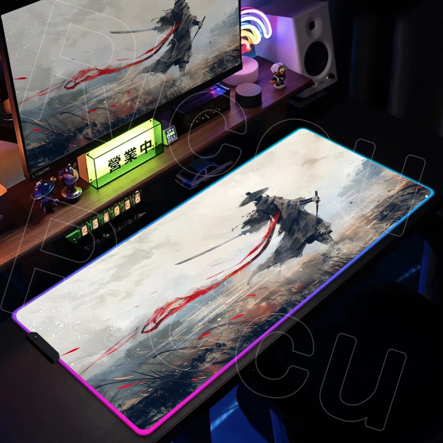 RGB LED Gaming Desk Mat – Large Mouse Pad with Anti-Slip Base