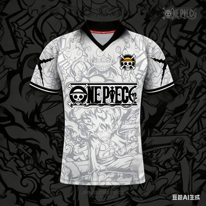 One Piece Luffy Anime Baseball Jersey Tee