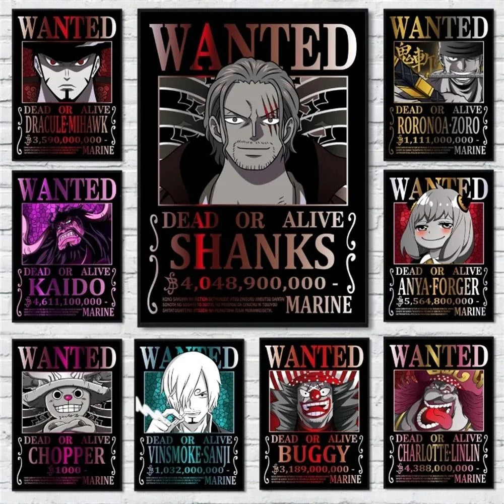 One Piece Anime Canvas Poster – Luffy & Characters Wall Art
