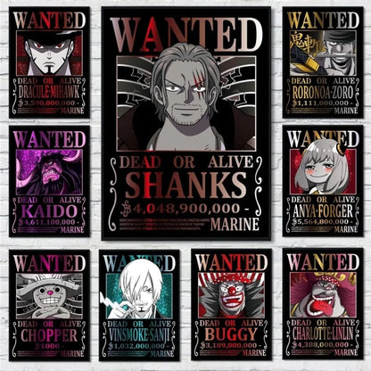 One Piece Anime Canvas Poster – Luffy & Characters Wall Art