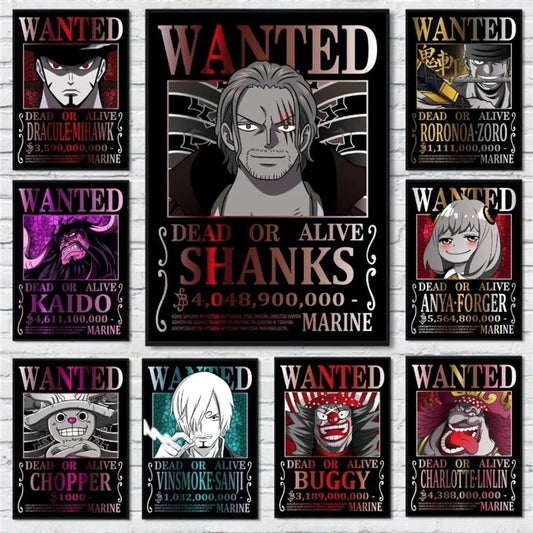 One Piece Anime Canvas Poster – Luffy & Characters Wall Art