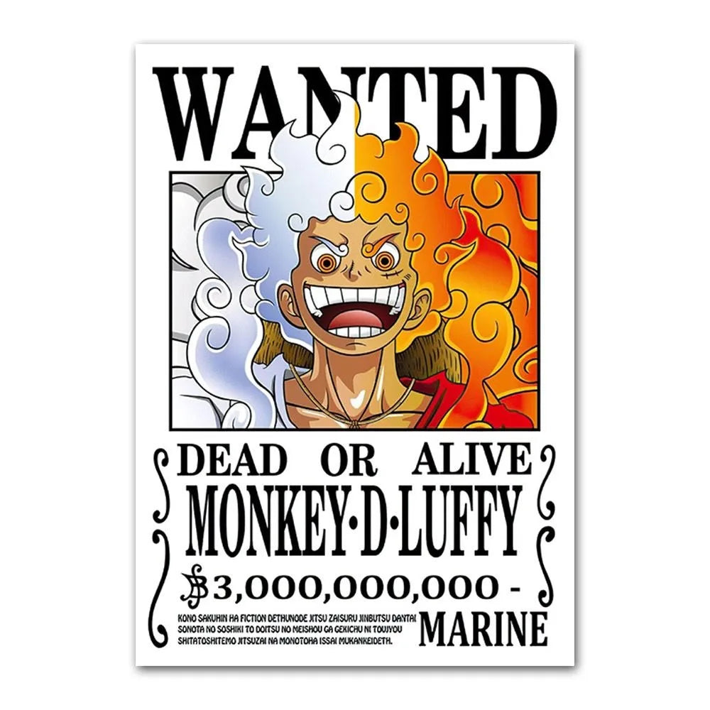 One Piece Anime Canvas Poster – Luffy & Characters Wall Art