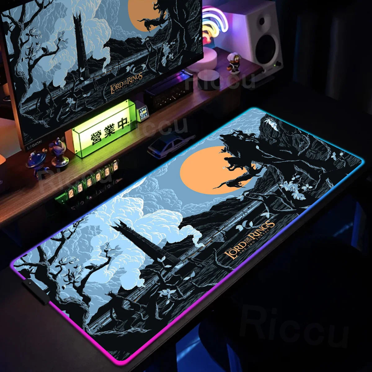 Kingdom Edition: XXL RGB Extended Gaming Desk Mat with Custom LED Lighting