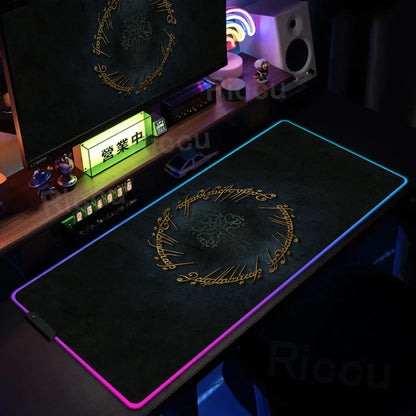 Kingdom Edition: XXL RGB Extended Gaming Desk Mat with Custom LED Lighting