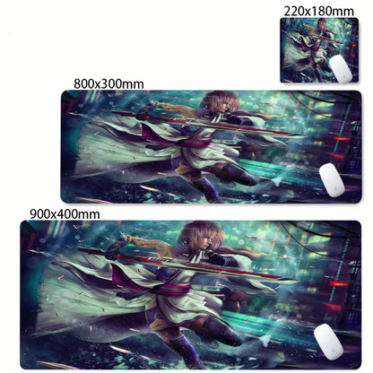 Anime Gaming Mouse Pad XXL - Large Desk Mat with Stitched Edges