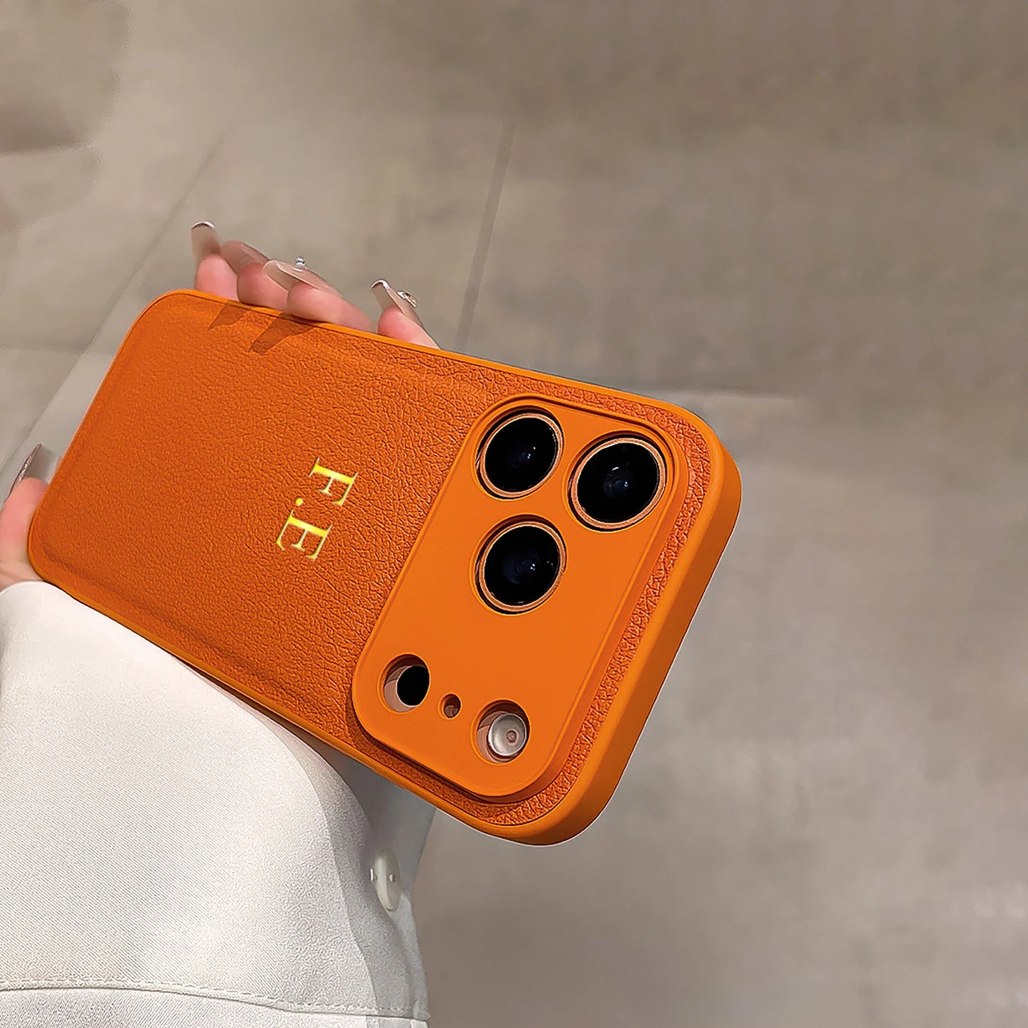 The Monogram Series: Custom Gold Foil Leather Case