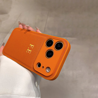 The Monogram Series: Custom Gold Foil Leather Case