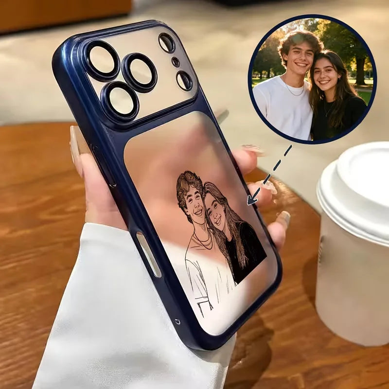 The Bespoke Portrait: Custom Line Art Frosted Case