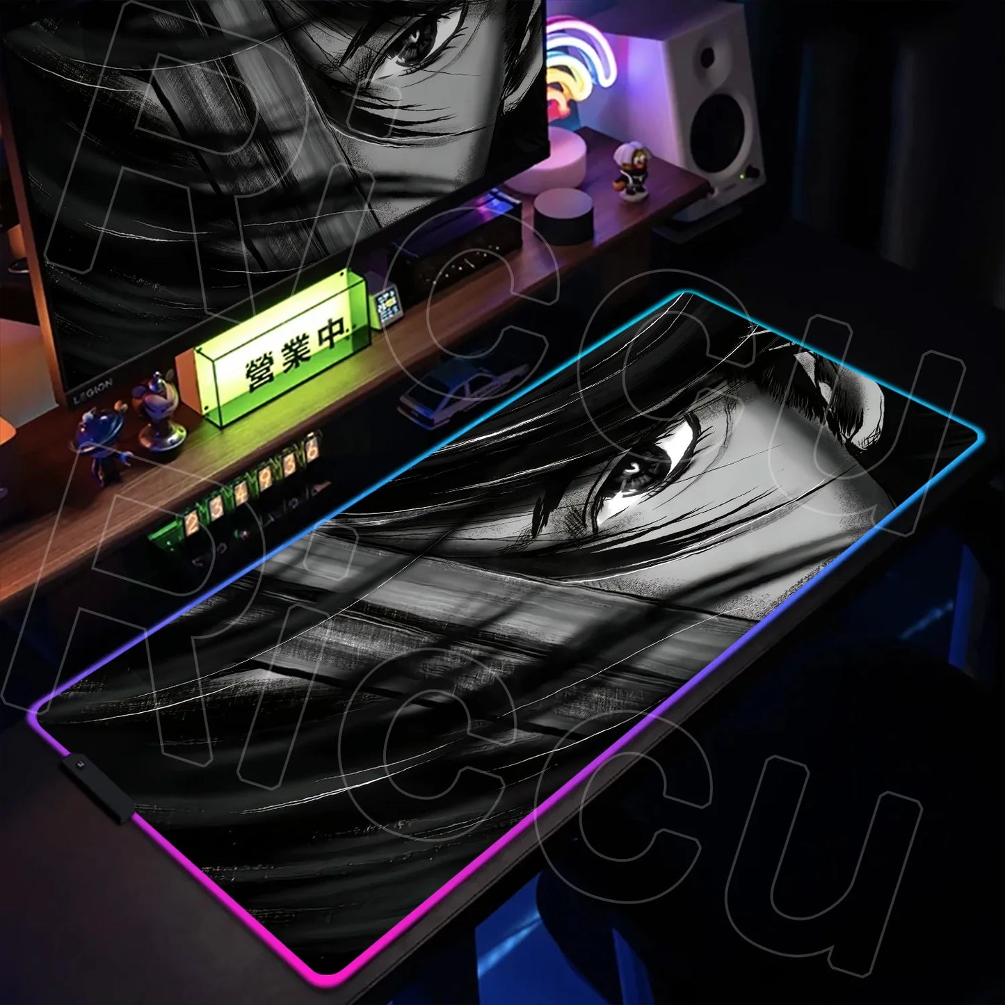 RGB LED Gaming Desk Mat – Large Mouse Pad with Anti-Slip Base