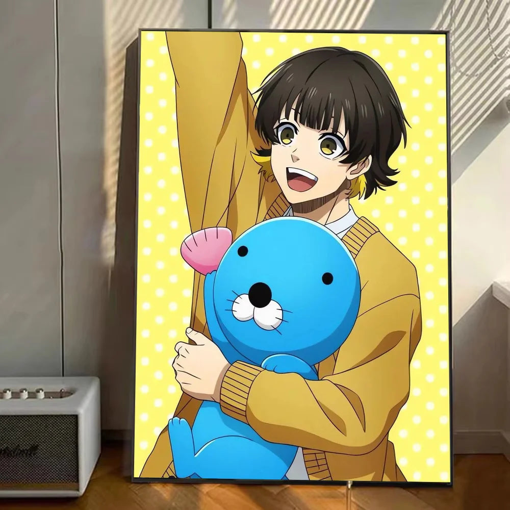 The Egoist’s Playtime: Kawaii Bachira Meguru Cat-Themed Canvas Art