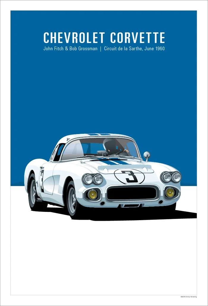 The Heritage Garage Series: Retro Racing GTR Canvas Art