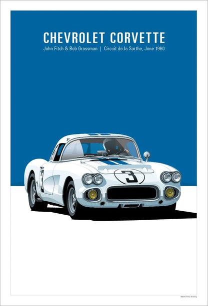 The Heritage Garage Series: Retro Racing GTR Canvas Art