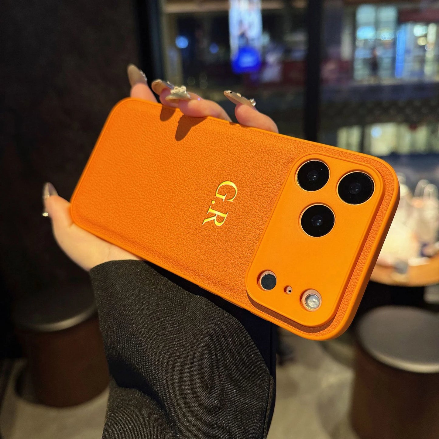 The Monogram Series: Custom Gold Foil Leather Case