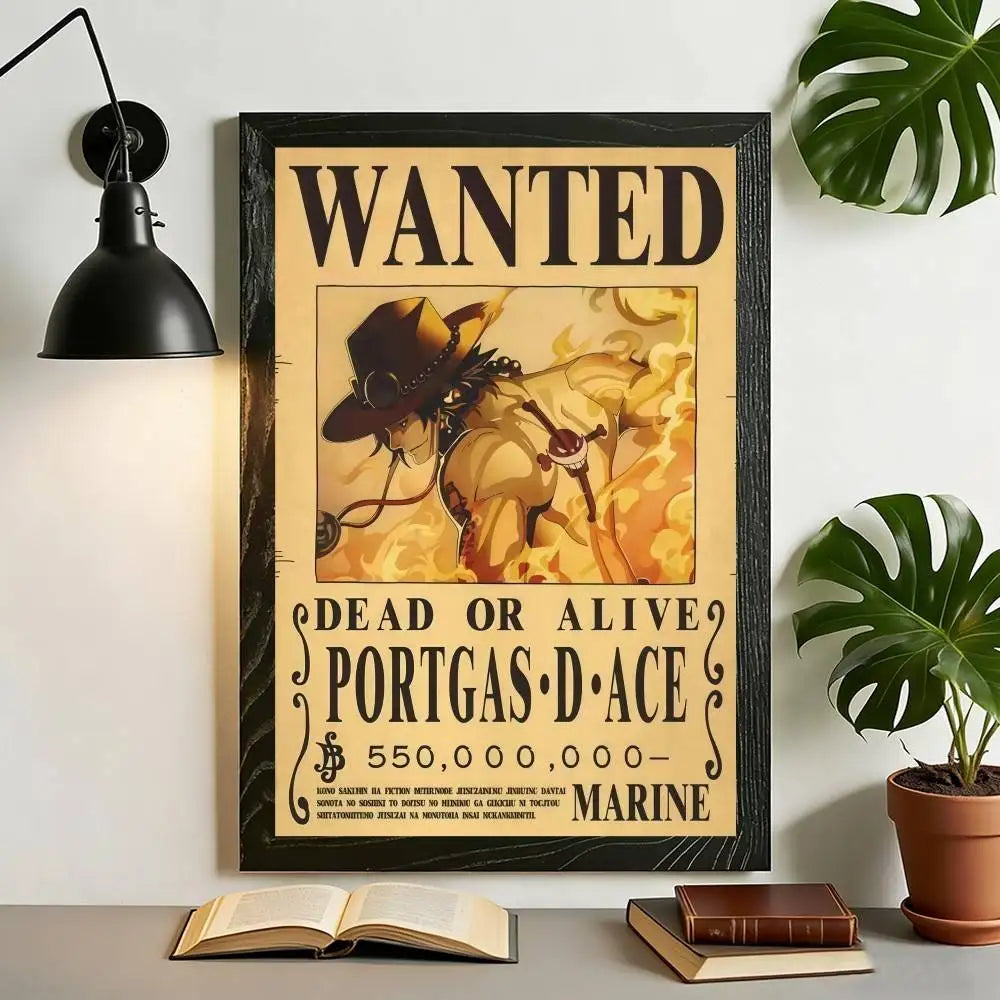 One Piece Wanted Poster Canvas Print